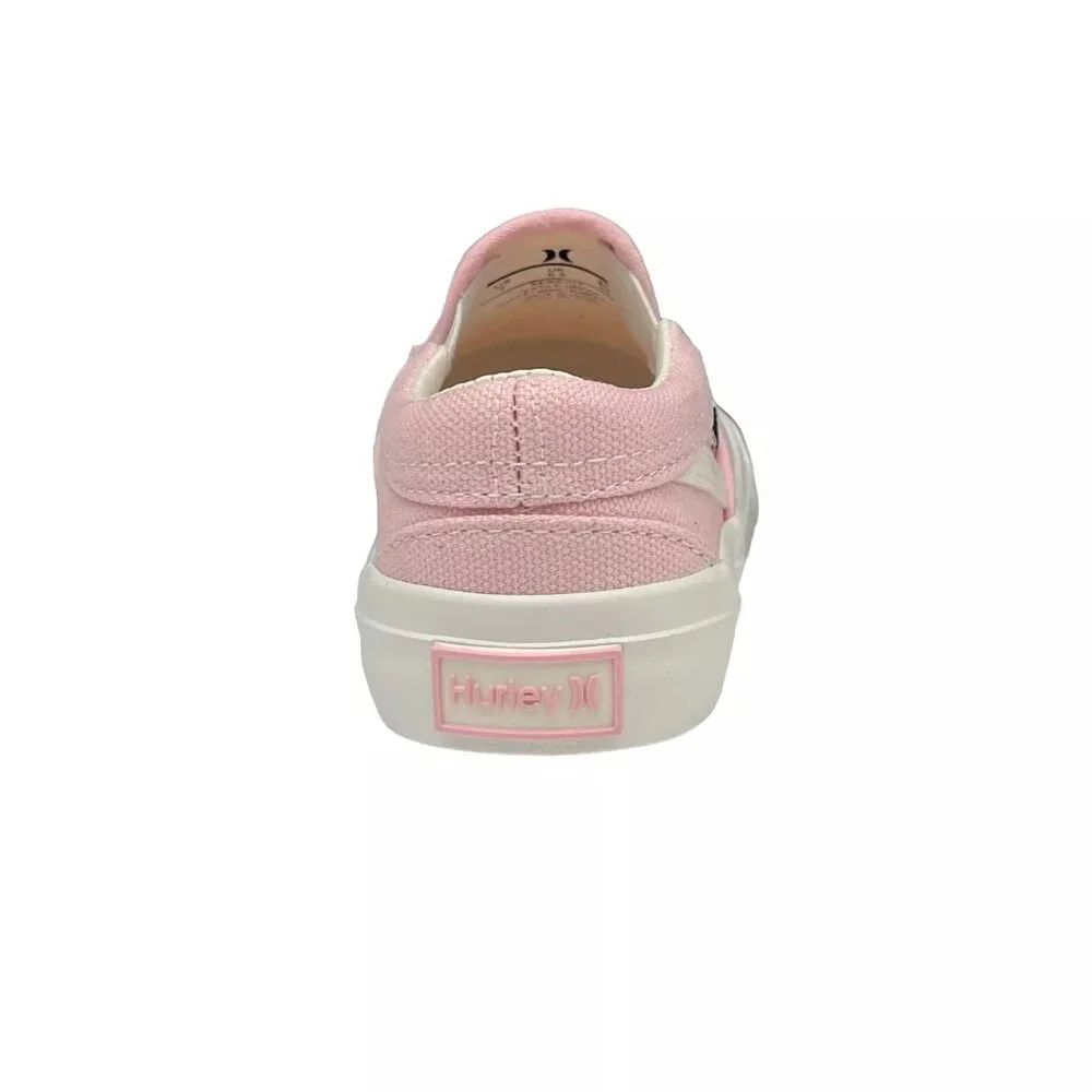Hurley Toddler Girls Casual‎ Slip-on Shoes Size 7 Light Pink White Canva Upper
